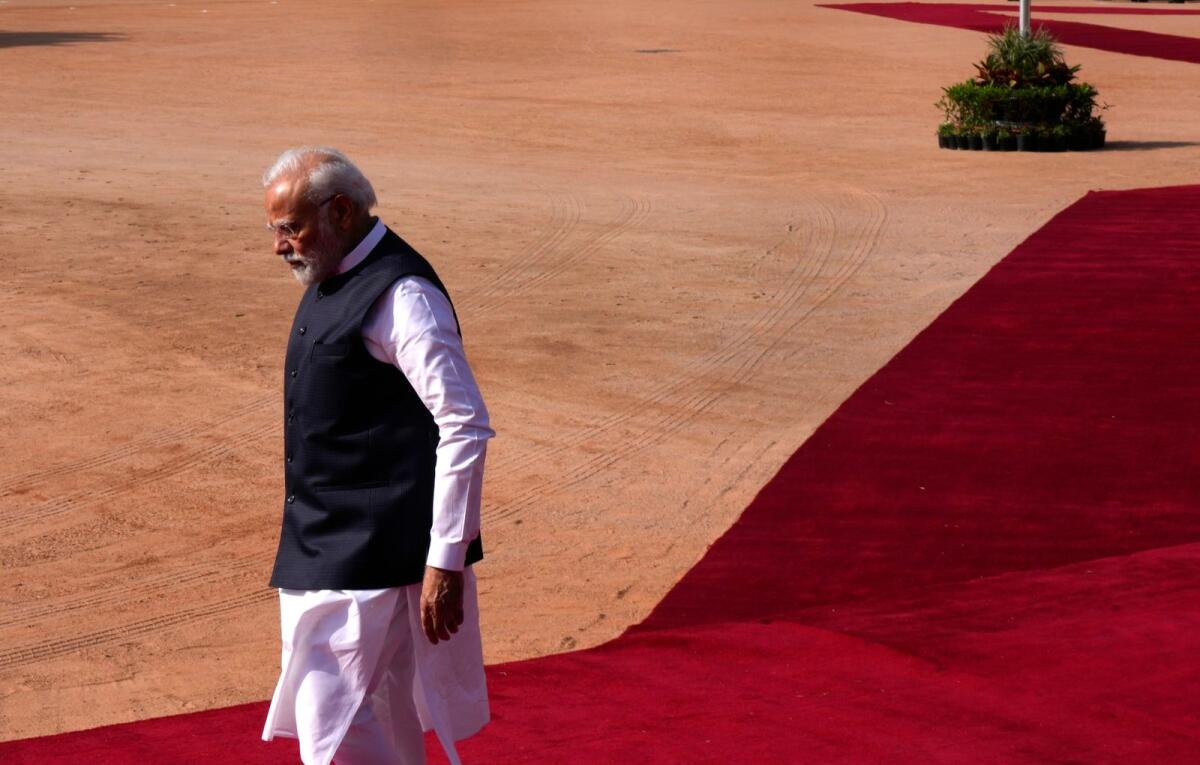 Indian Prime Minister Narendra Modi and his party remain popular nationally after nearly a decade in power and surveys suggest he is expected to win a third term as prime minister— AP file