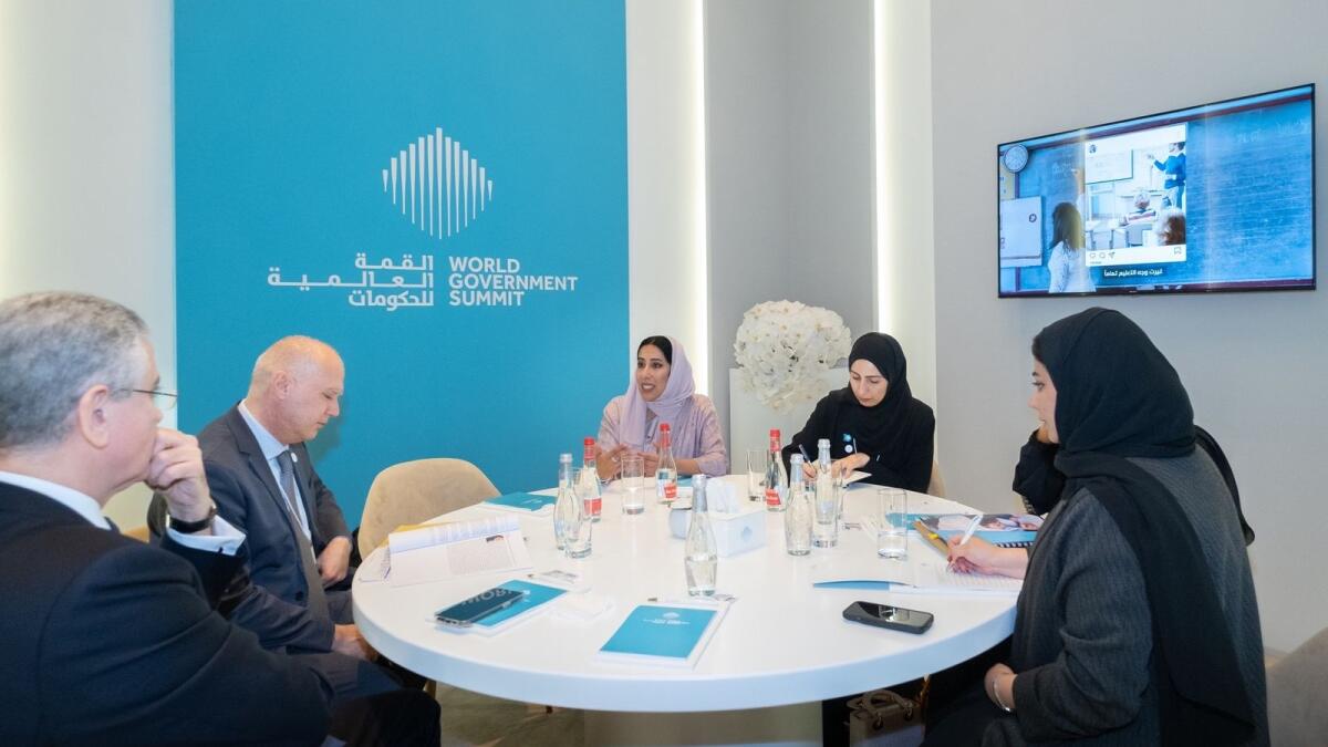 UAE Gender Balance Council officials meet World Bank officials on the sidelines of World Government Summit in Dubai. — Wam