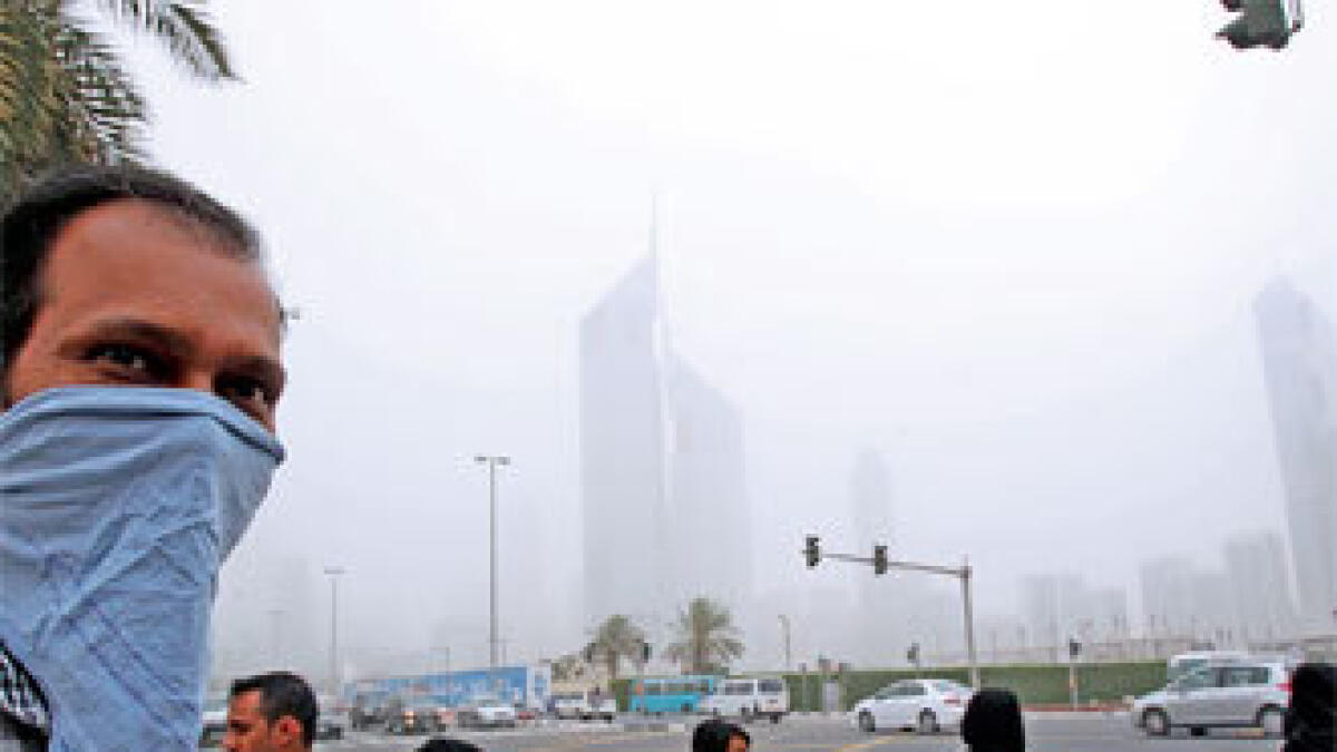 Wind, sand and rain hit UAE