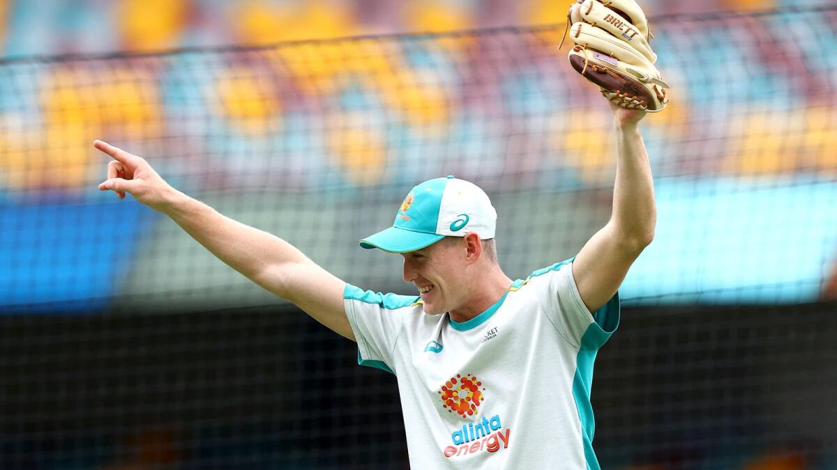 Australian batsman Marnus Labuschagne during a net session. (AFP file)