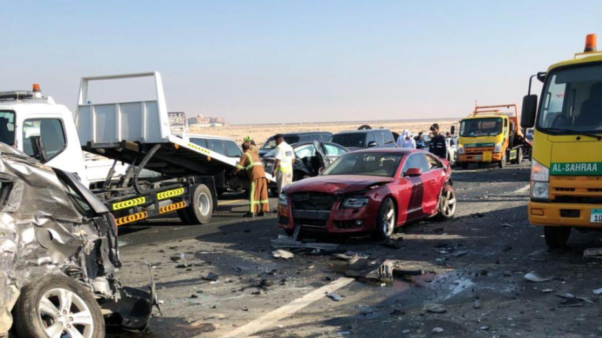22 injured in 44-vehicle crash in Abu Dhabi