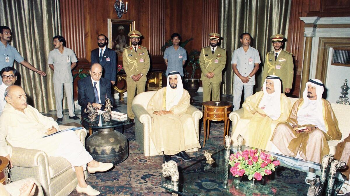 When late Shaikh Zayed bin Sultan Al Nahyan visited India. (Photos: KT archive)