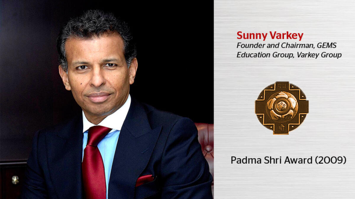 Sunny Varkey is the founder and chairman of the global advisory and educational management firm GEMS Education, The Government of India honoured him, in 2009, with the Padma Shri for his services to the field of social work.