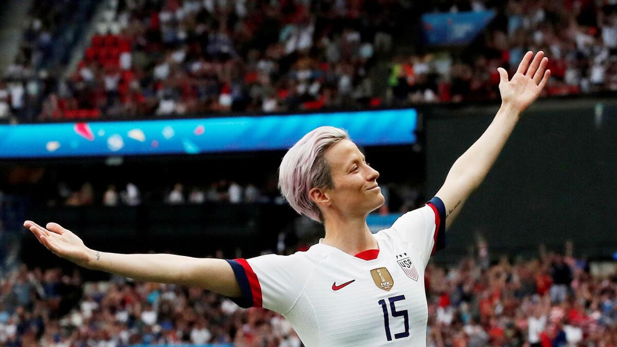 Megan Rapinoe said she understood the implications of bringing the global community together for “technically, a non-essential kind of thing”. — Reuters