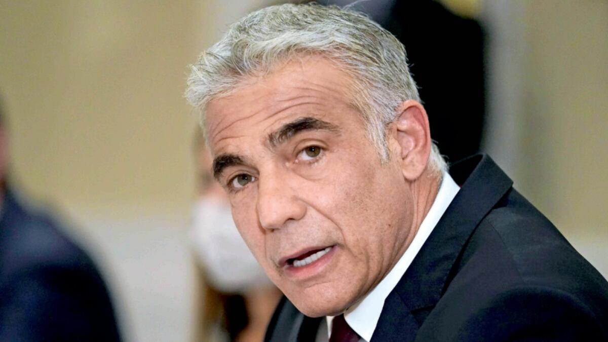 Israeli Foreign Minister Yair Lapid. — AP file