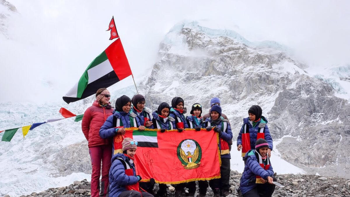 UAE women return from Everest base camp