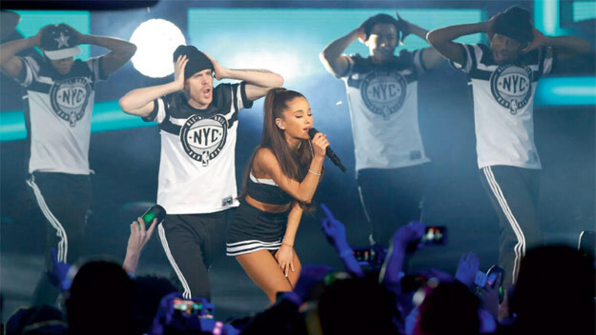 Ariana shines as singer, falls short as dancer at NBA halftime