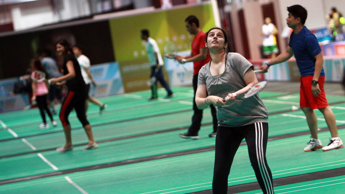 SMASH HIT... Badminton courts are free to use. Players just need to register online (www.dubaisportsworld.ae) to get a slot.
