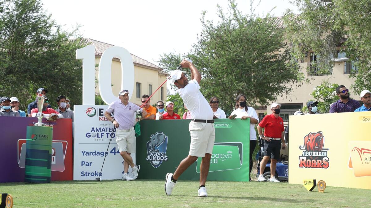 European Tour pro Shiv Kapur at the Emirates Amateur Golf League (EAGL) Mini-Series event. (Supplied photo)