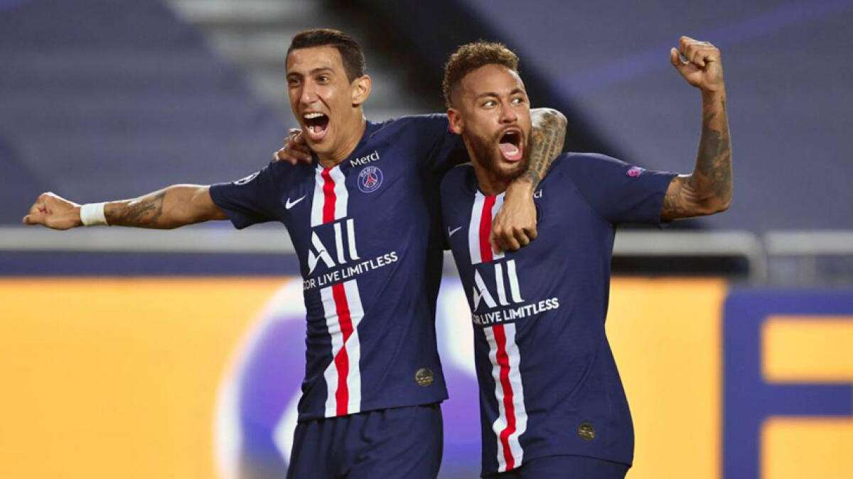 Angel Di Maria (left) and Neymar are said to have tested positive according to French sports daily L'Equipe.