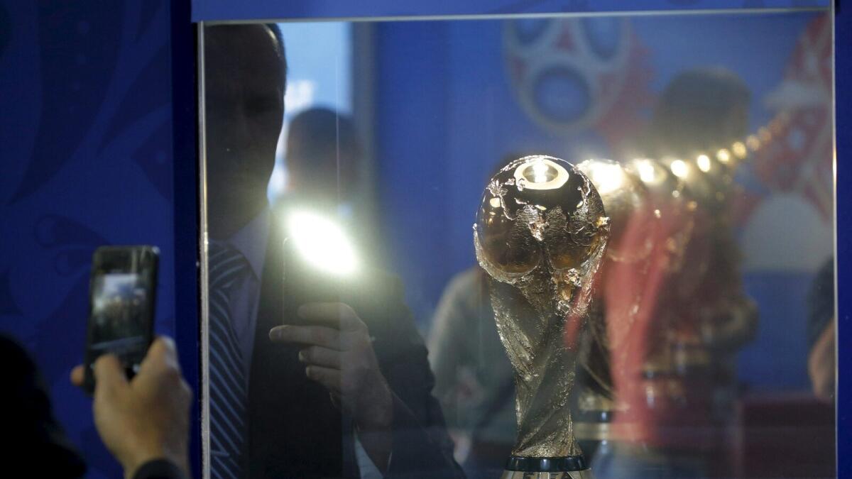 The 2018 FIFA World Cup on display.