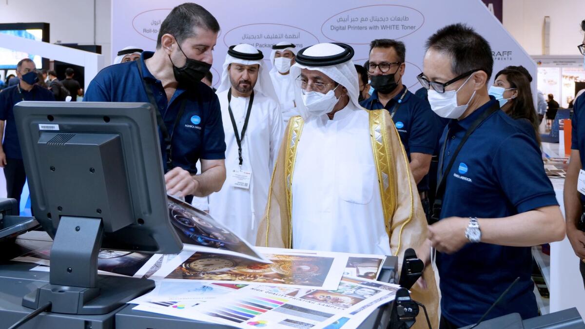 His Highness Sheikh Hasher bin Maktoum Al Maktoum, Director-General of Dubai’s Department of Information, has officially opened Gulf Print &amp; Pac copy