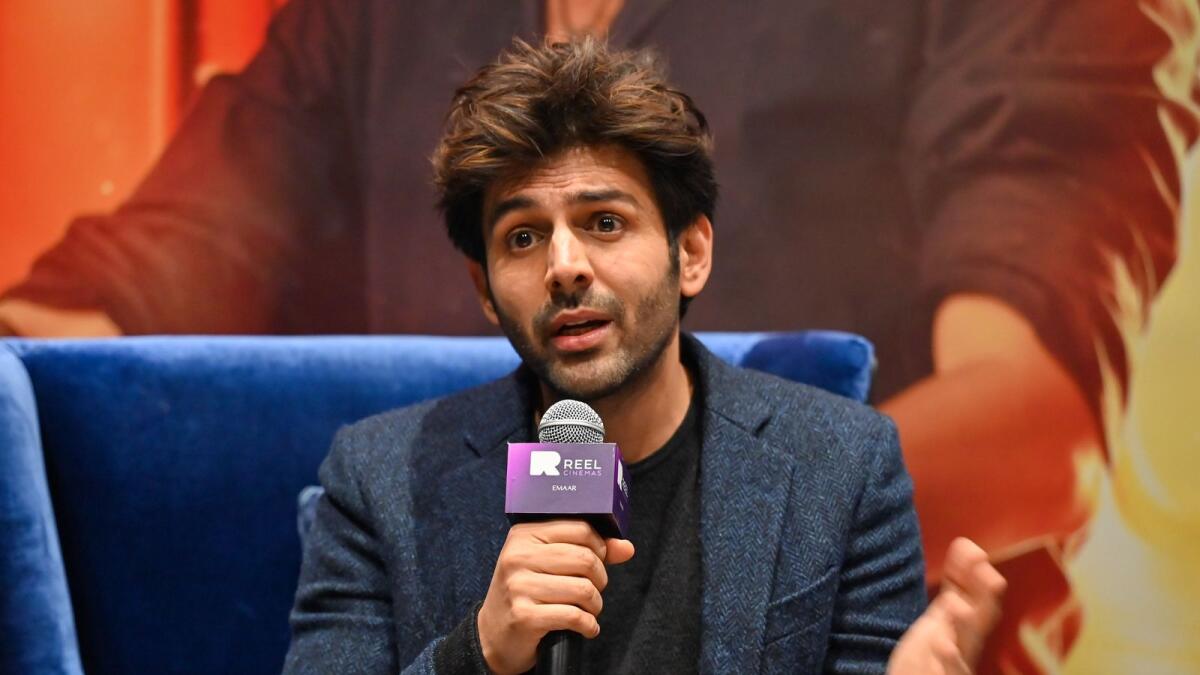 Aaryan promoted his upcoming film 'Shehzada' in Dubai recently