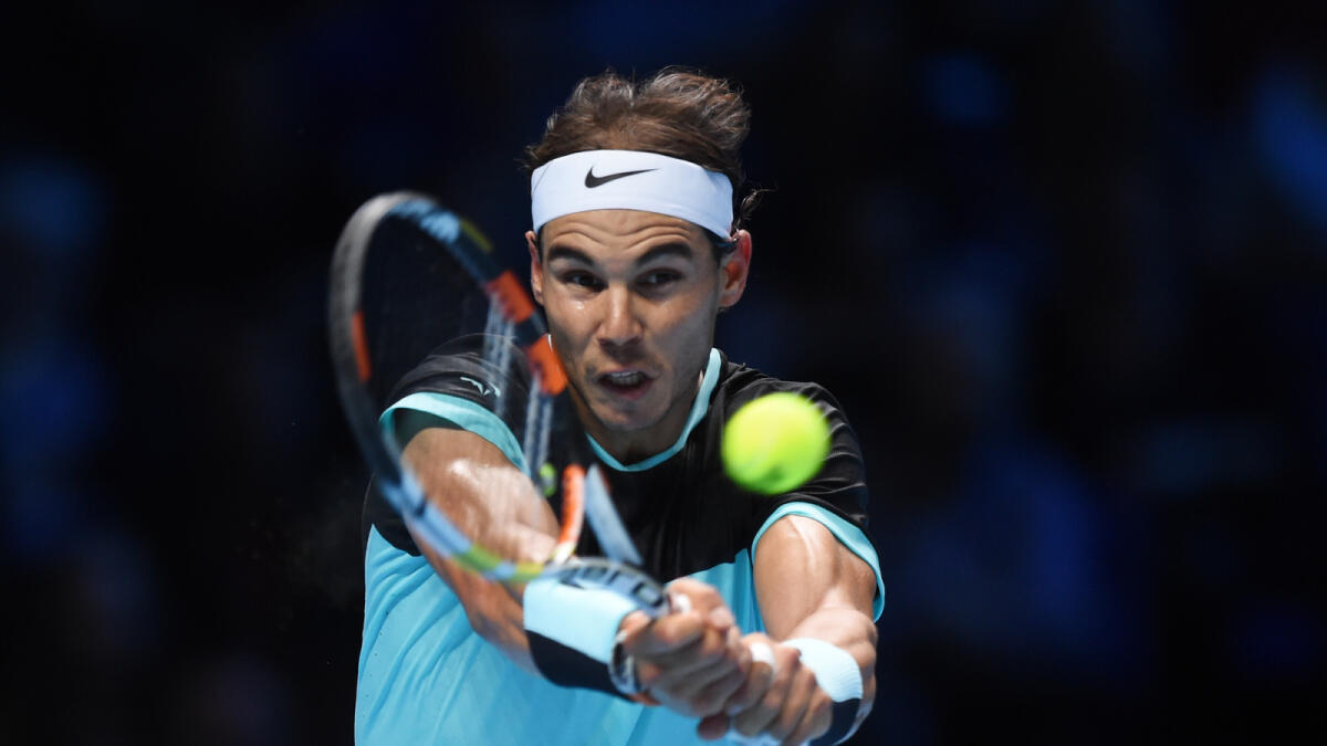 Tennis - Barclays ATP World Tour Finals - O2 Arena, London - 16/11/15Men's Singles - Spain's Rafael Nadal in action during his match against Switzerland's Stanislas WawrinkaAction Images via Reuters / Tony O'BrienLivepicEDITORIAL USE ONLY.