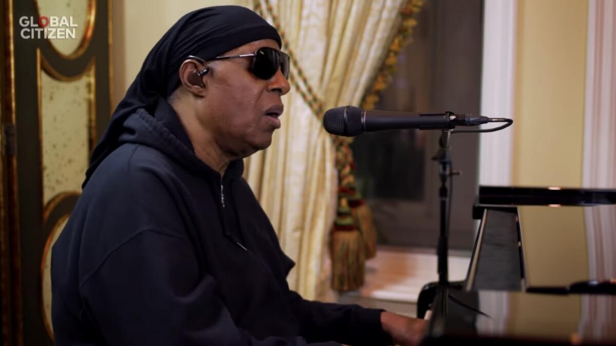 Stevie Wonder performs 'Lean On Me' &amp; 'Love's In Need of Love Today | One World: Together At Home