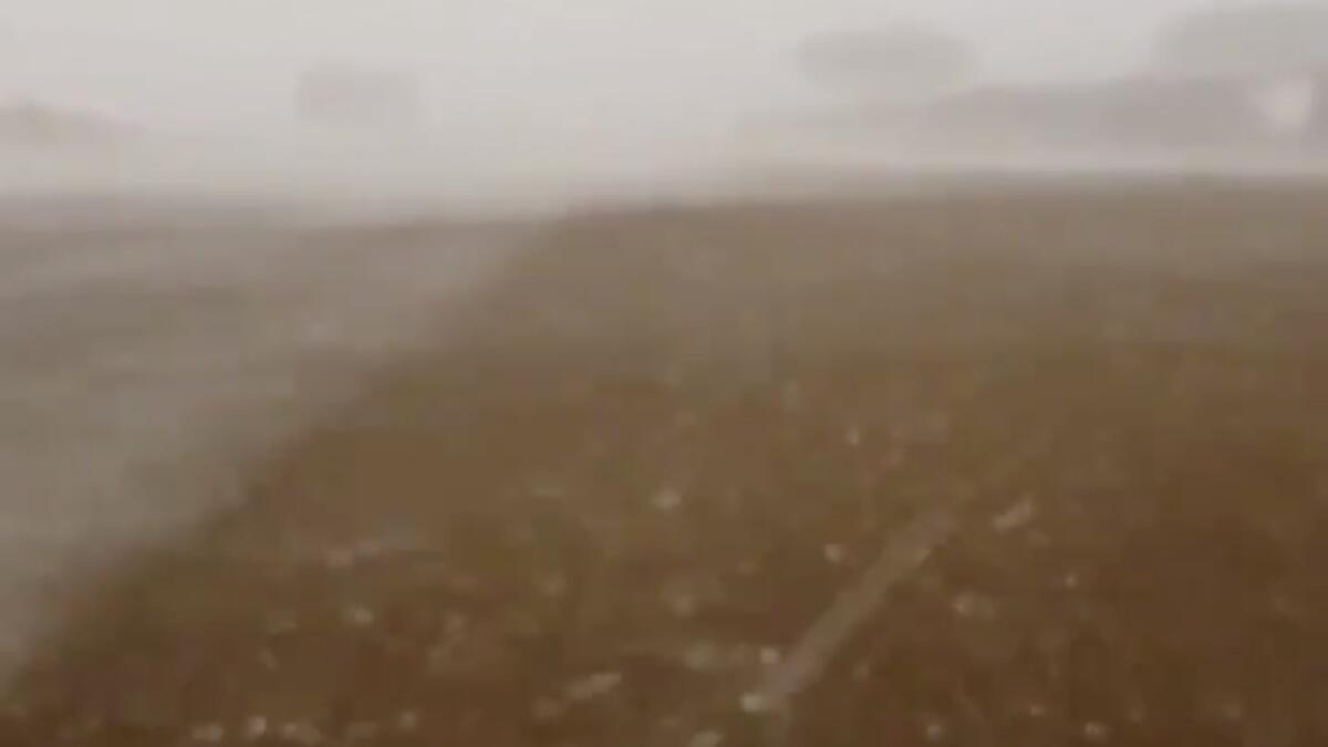 Video: Hail, rain and strong winds lash parts of UAE 