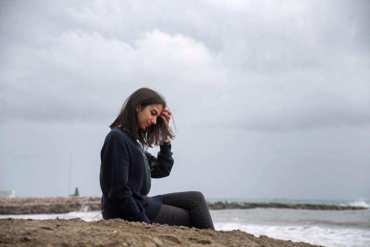 Iranian chess champion Sara Khadem poses for a photograph in the south of Spain on February 14, 2023.  Khadem presented herself without veil at a chess tournament in solidarity with the mass protests gripping her homeland over a woman's death in custody. — AFP file