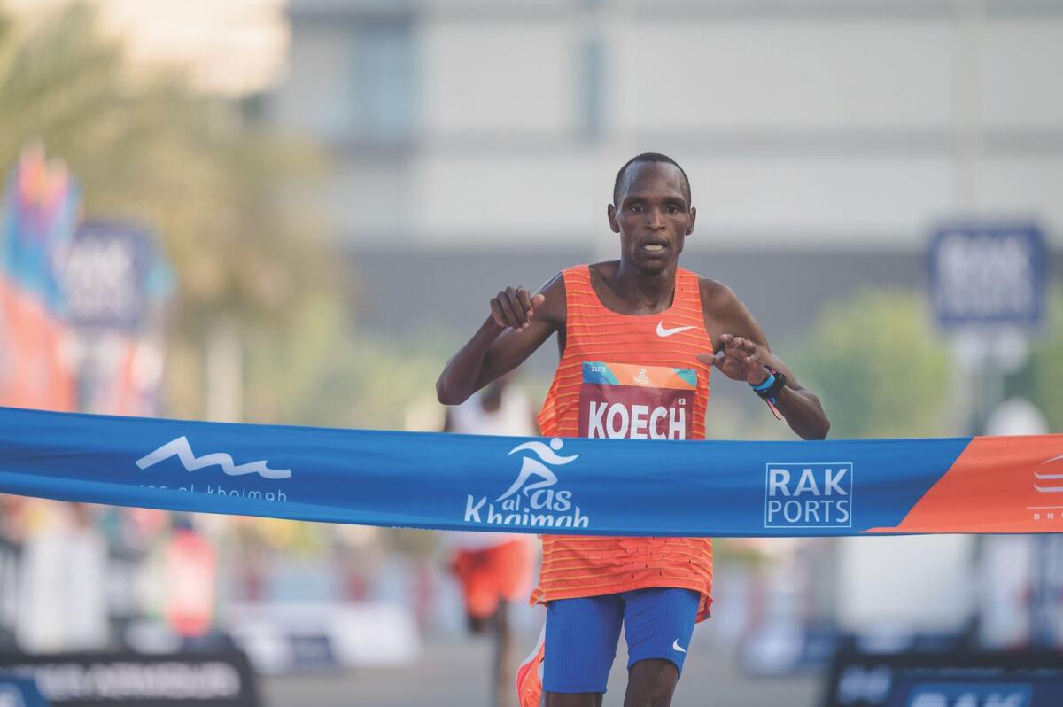 Benard Kibet Koech won the Ras Al Khaimah Half Marathon last year. — Supplied photo
