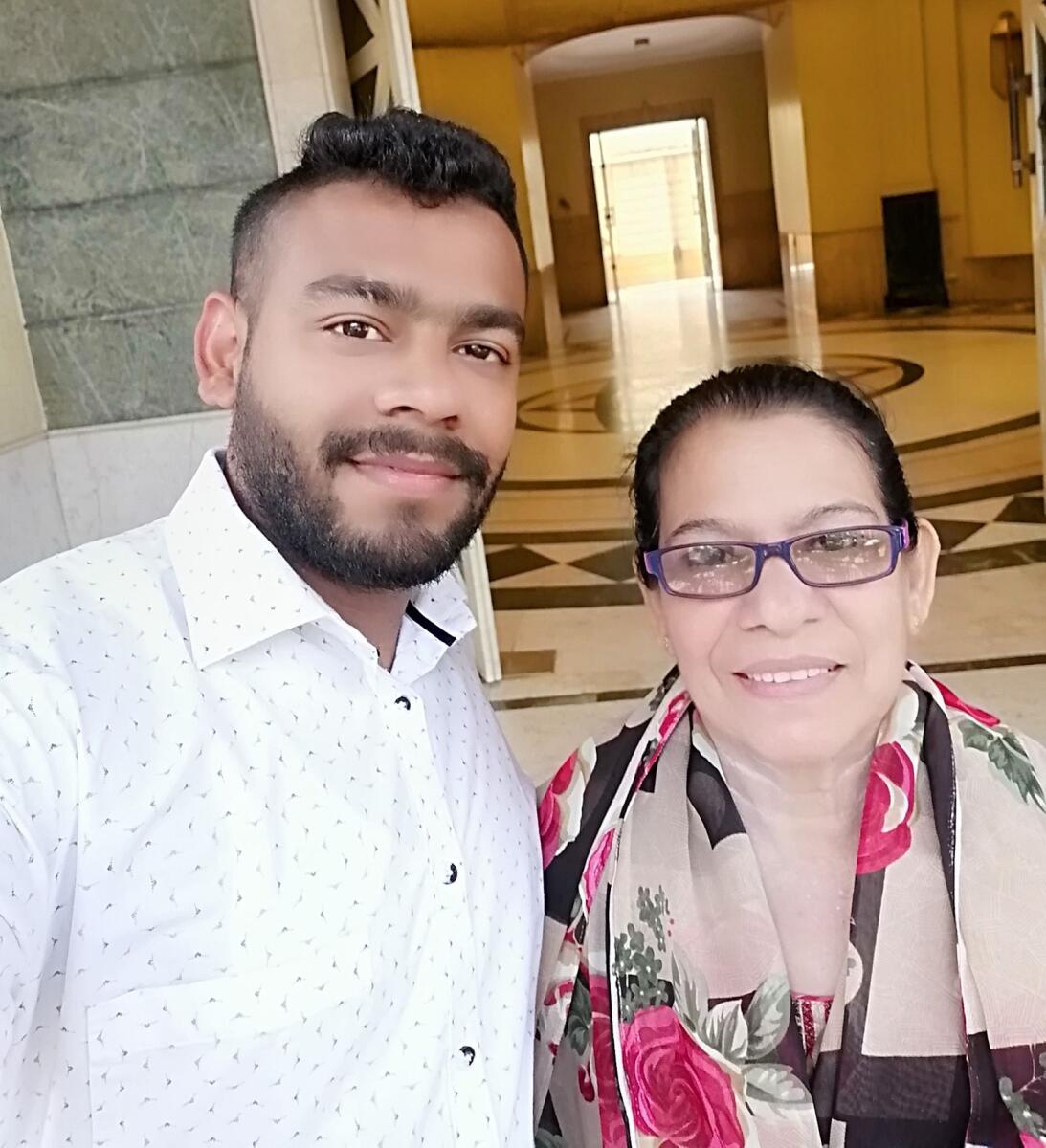 Roy with his mother Elsy Rajan. (Photo taken in 2019)
