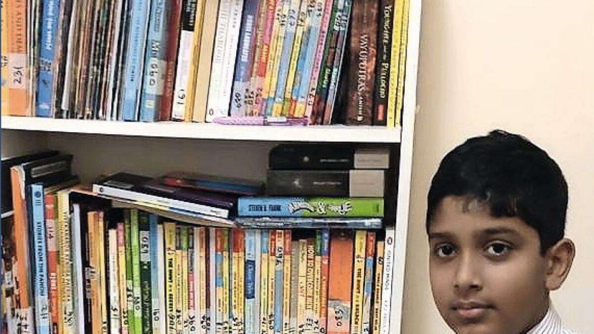 This boy built a library for his neighbours