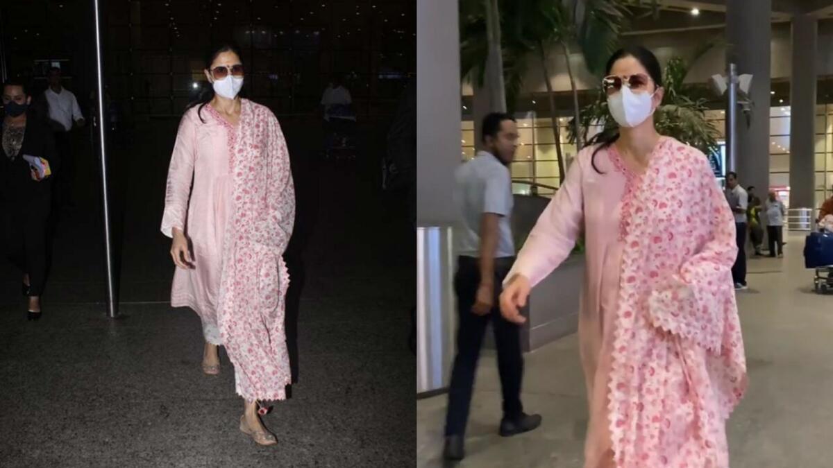 بوليوود: كاترينا كايف تثير شائعات حملها عندما تغادر مطار مومباي
