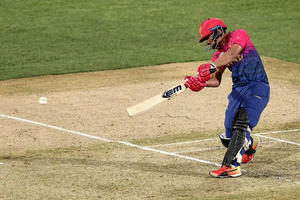 UAE's Aayan Khan bats during a Twenty20 match. - AFP File
