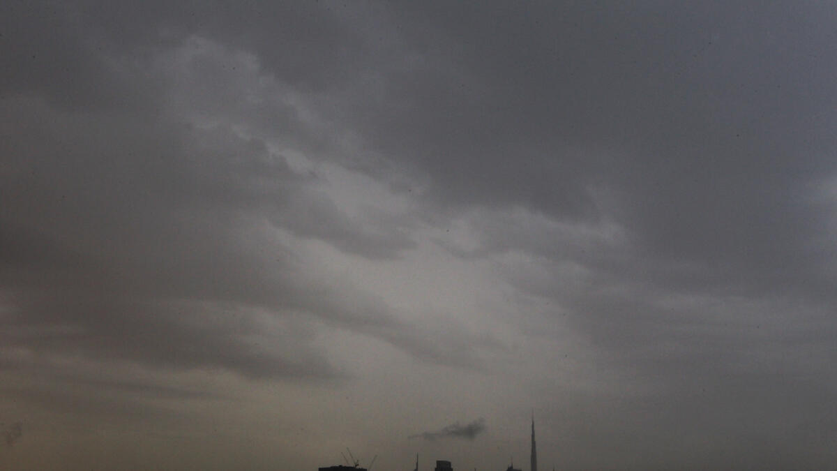 A early morning overcast sky in Dubai on Tuesday, 22 March 2016. Photo by Kiran Prasad