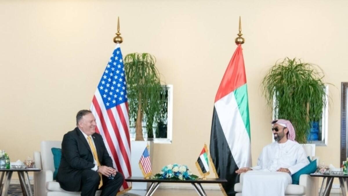 Pompeo, Sheikh Abdullah bin Zayed Al Nahyan, hold talks, F-35, 