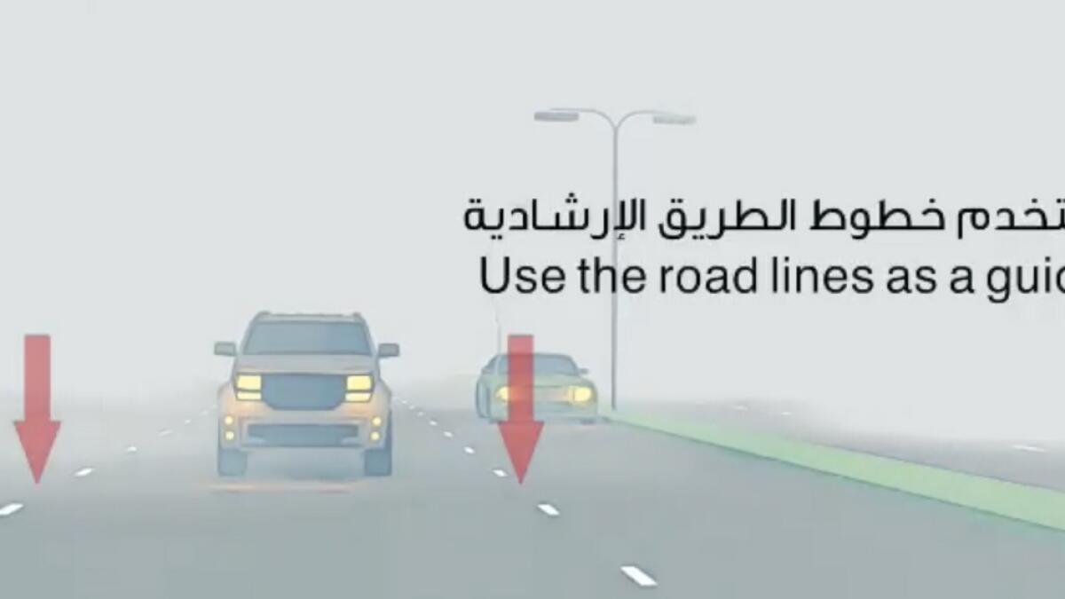 &gt; Use the road lines as a guide