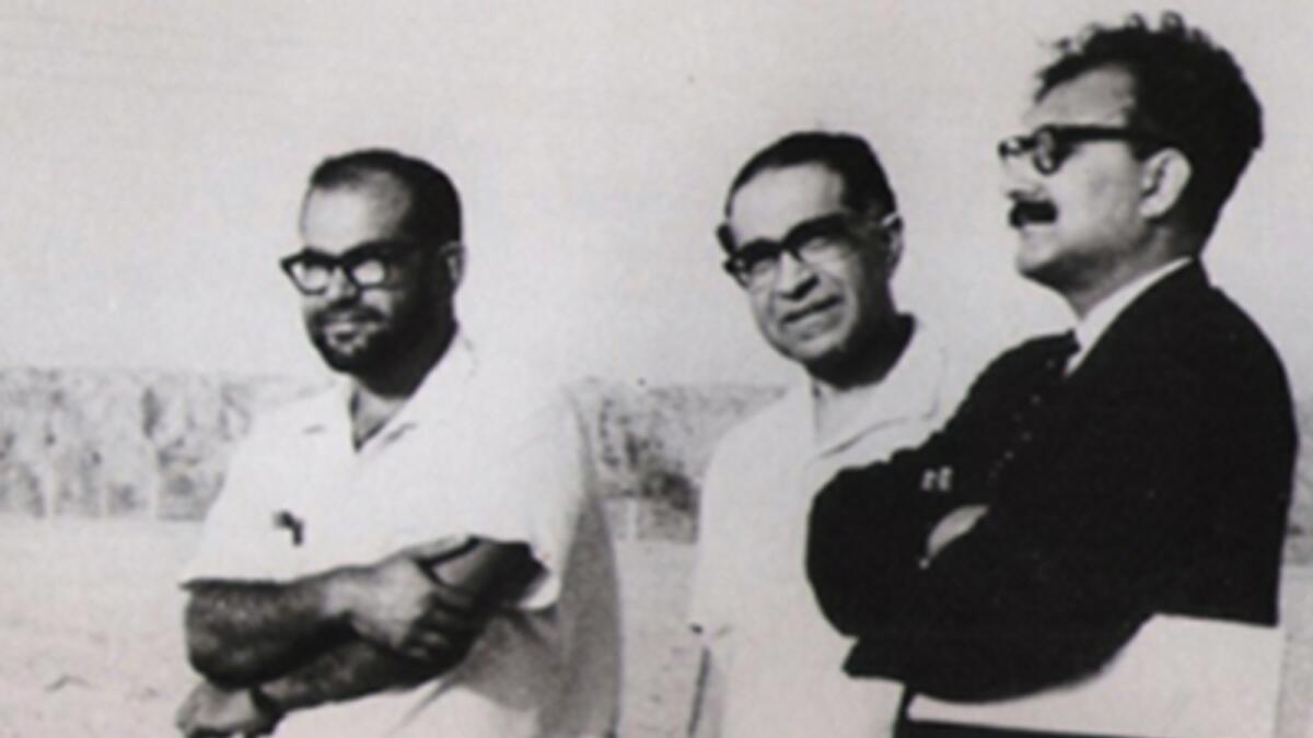 From left to right: Dr Tariq Mustafa, Dr LH Usmani, Prof. Abdus Salam