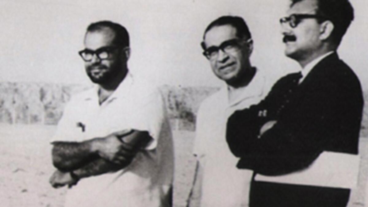 From left to right: Dr Tariq Mustafa, Dr LH Usmani, Prof. Abdus Salam