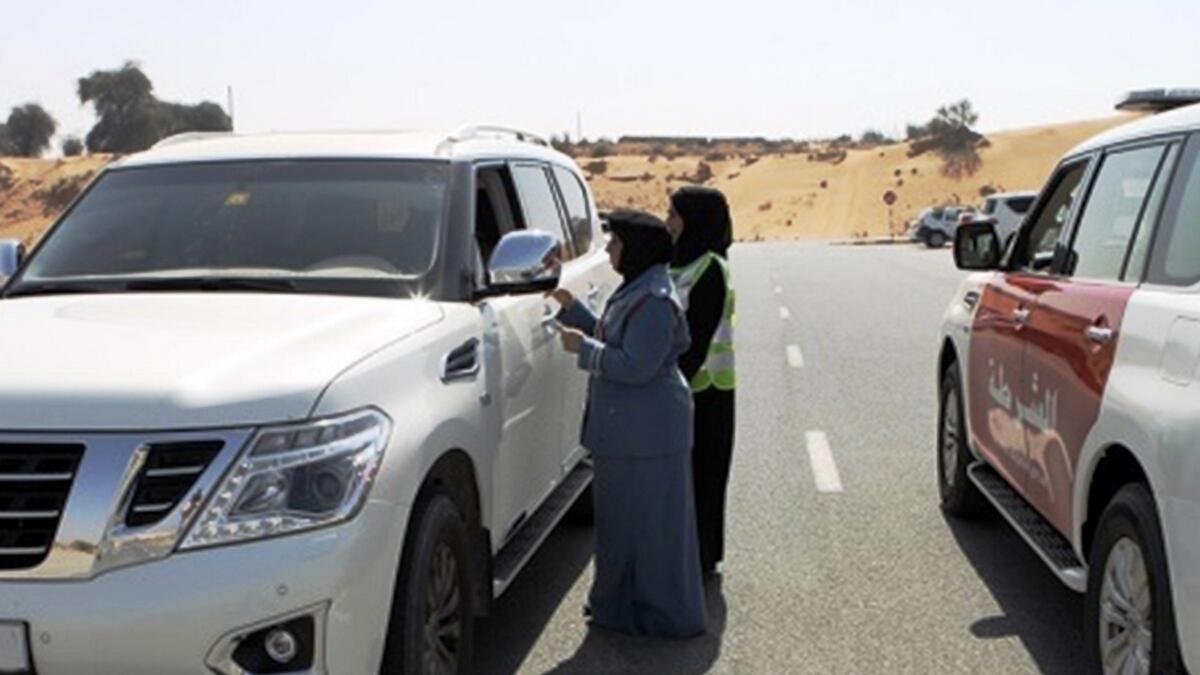 First female traffic patrols on Ras Al Khaimah roads