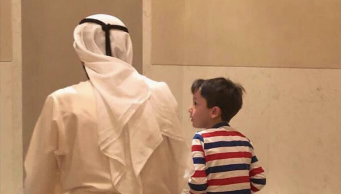 Photos: Young son Zayed prays with Sheikh Mohammed