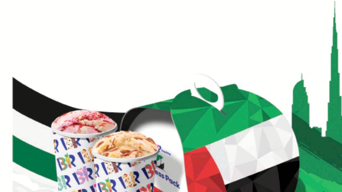 Baskin Robbins Happiness Pack in special UAE National Day packing.