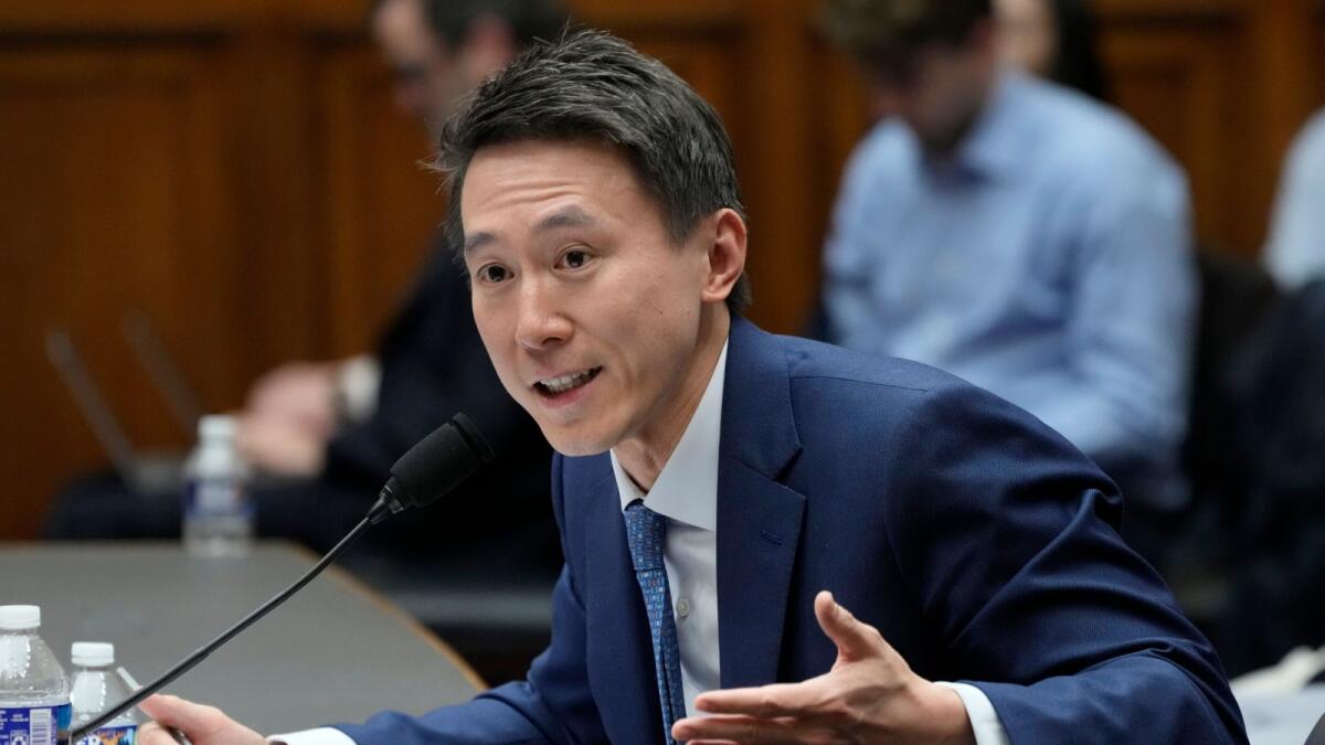 TikTok CEO Shou Zi Chew testifies during a hearing of the House Energy and Commerce Committee, on the platform's consumer privacy and data security practices and impact on children on Capitol Hill in Washington. — AP