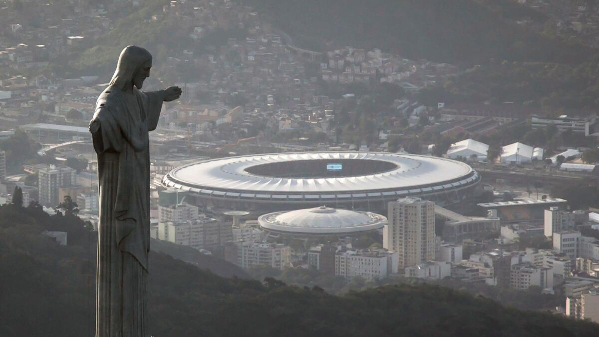 An aerial view of Maracana stadium in Rio de Janeiro where Copa America final will be held. — AP