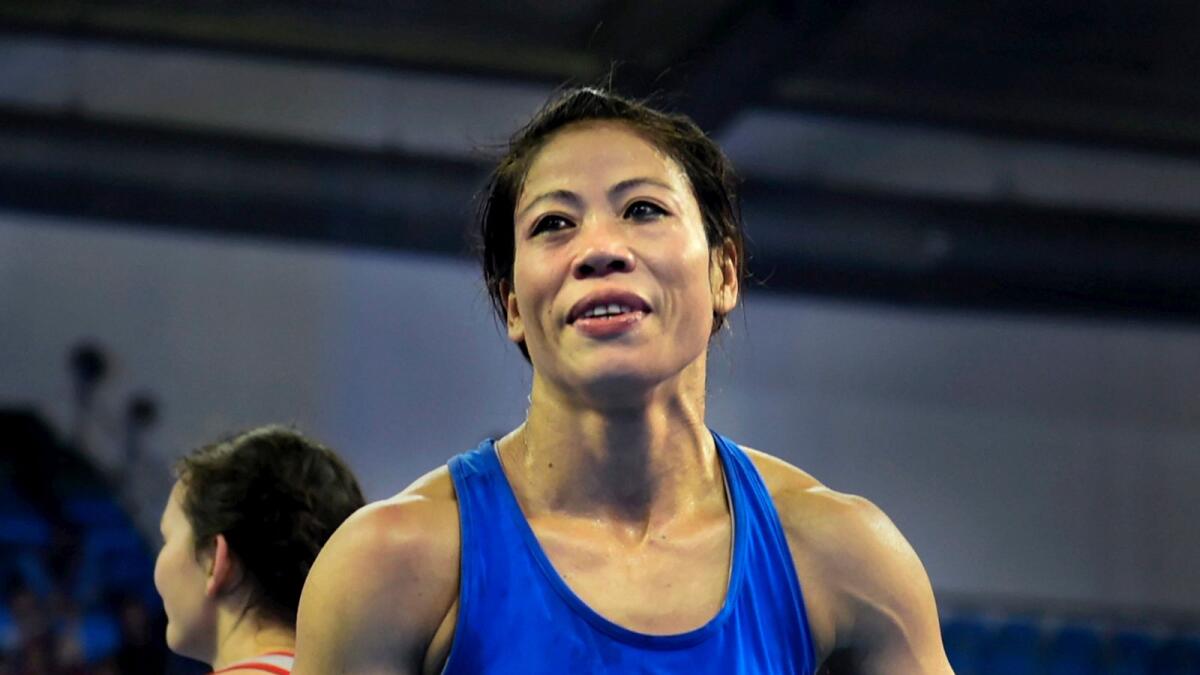 Mary Kom is part of the 19 Indian boxers who landed in Dubai on Saturday. — PTI
