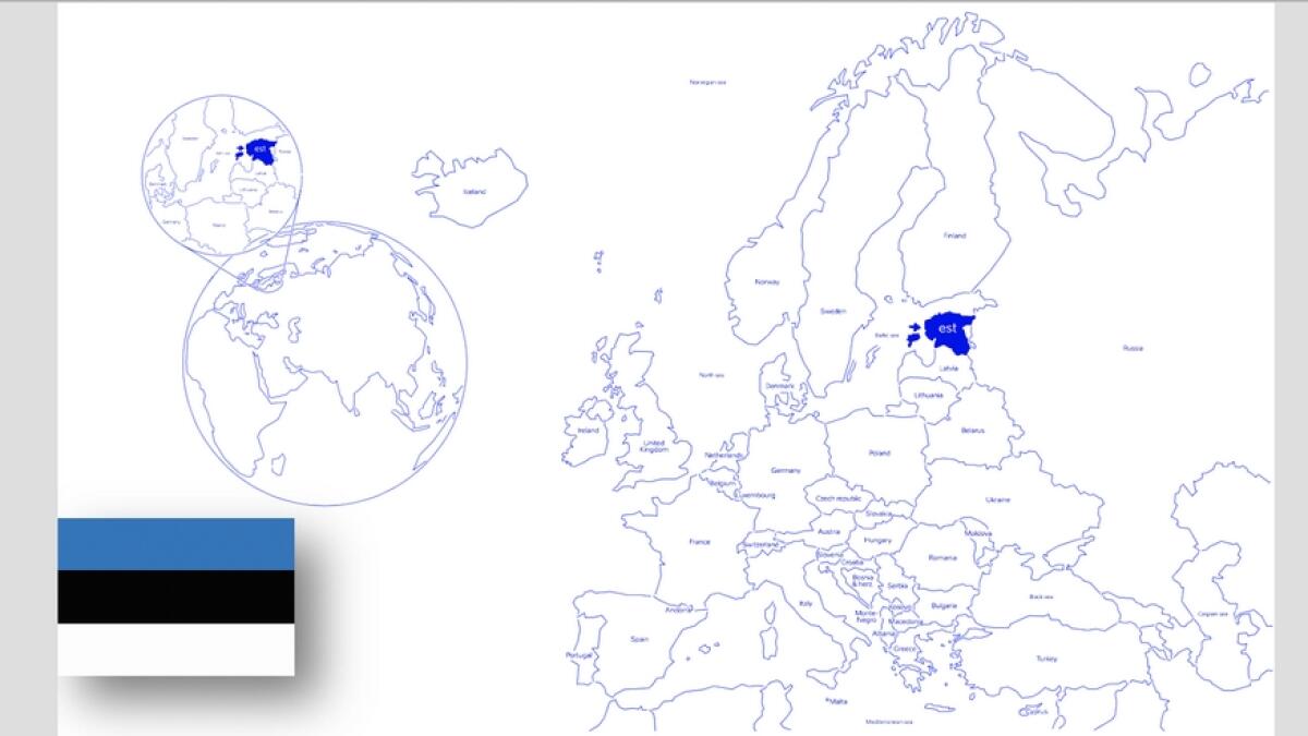 Estonia is located on the easter coast of the Baltic Sea in northern Europe