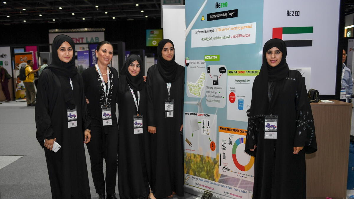 The carpet developed by four university students will be available in the UAE market soon. 