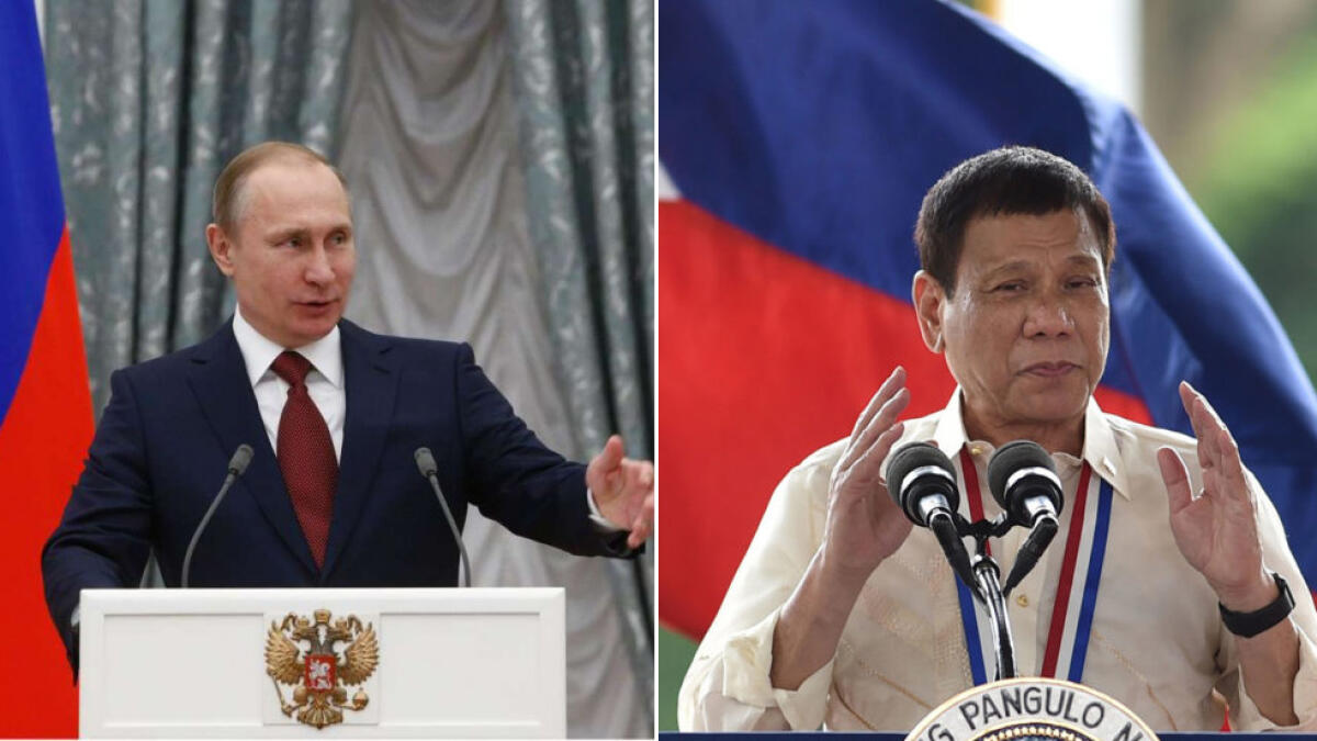 Philippines Duterte meets hero Putin