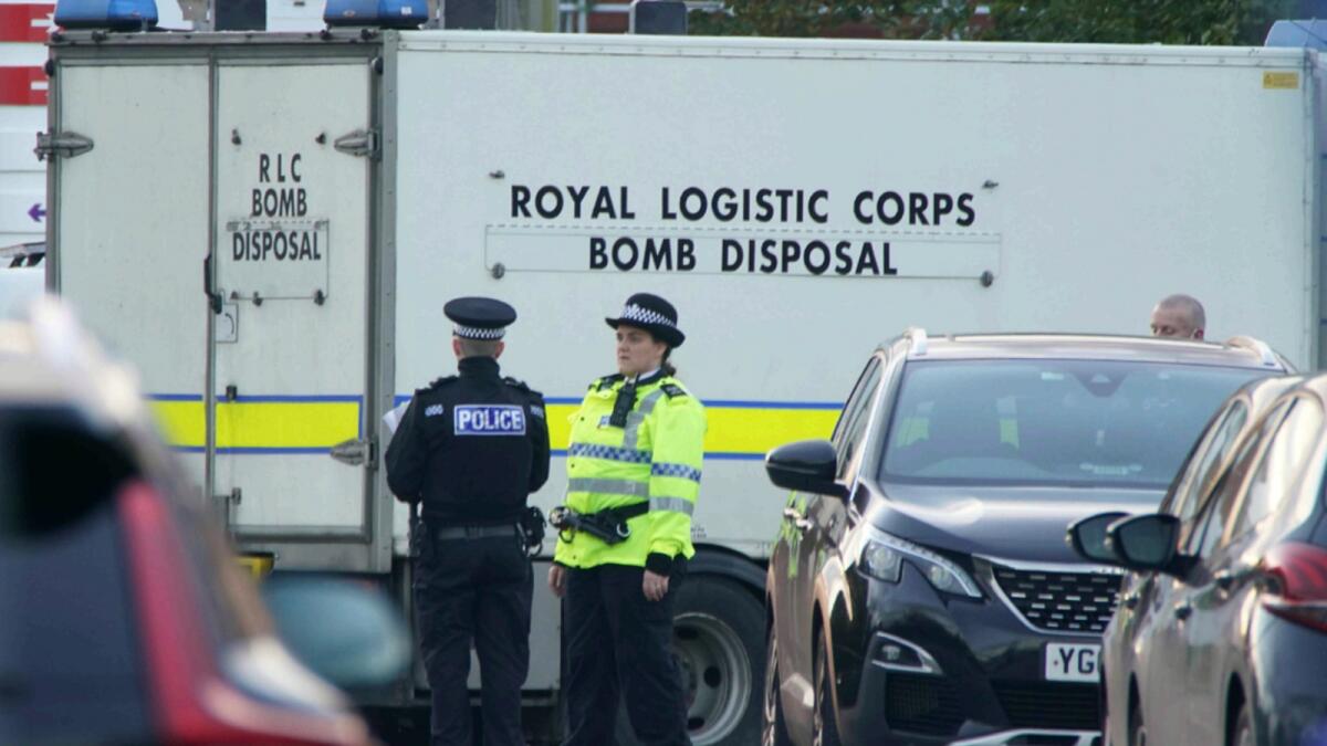 Emergency services outside Liverpool Women's Hospital after a blast. — AP