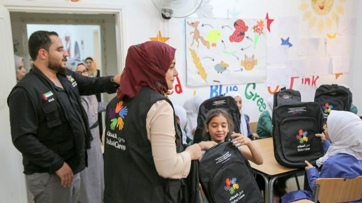With kits, Dubai Cares gets 50k refugee kids ready for school