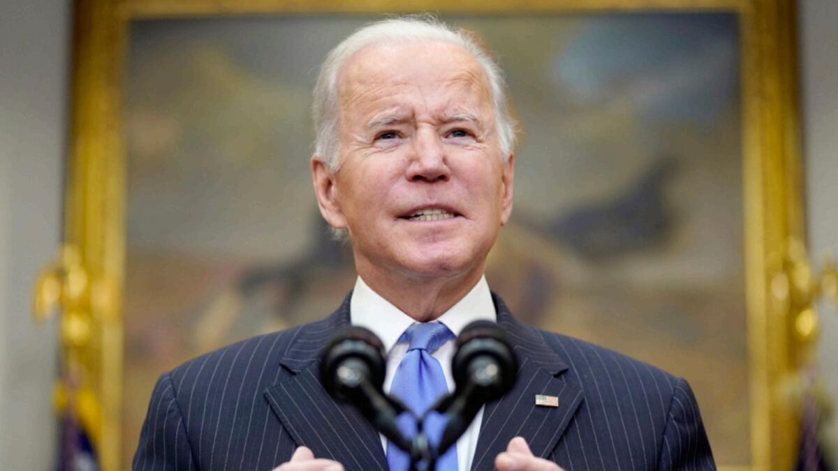 US President Joe Biden speaks about the Omicron in the White House on Monday. — AP