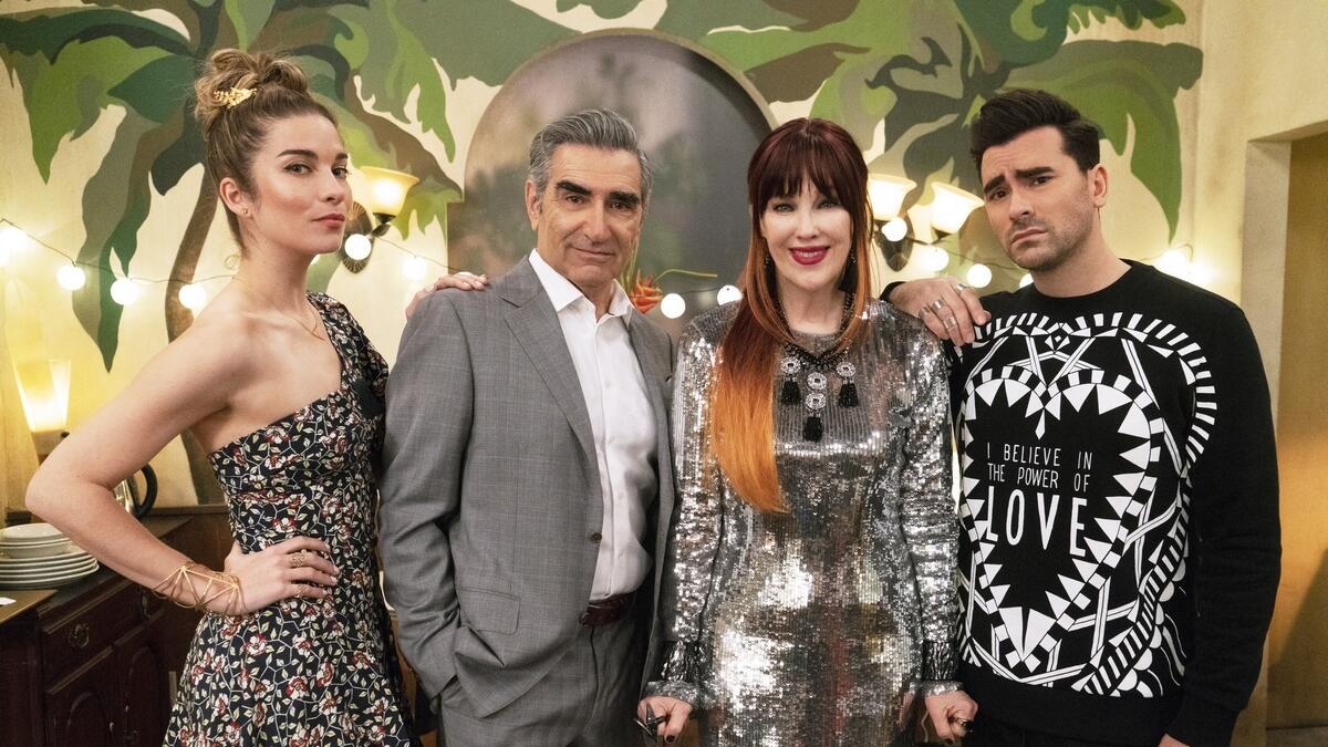 Annie Murphy, Eugene Levy, Catherine O'Hara and Dan Levy from the series 'Schitt's Creek'