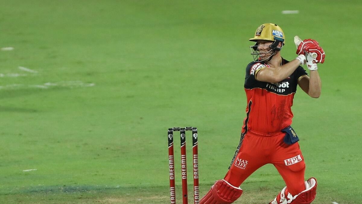 AB de Villiers plays a shot during the IPL match against Kolkata Knight Riders