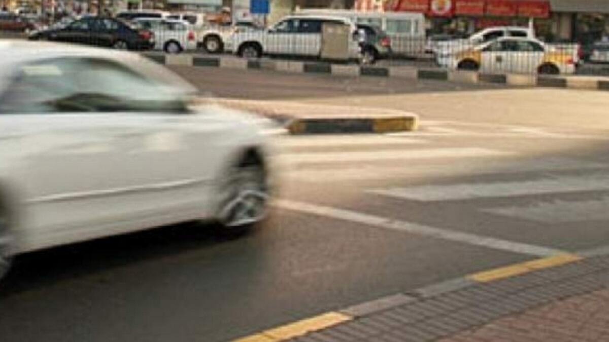 speeding car, run over, boy, crossing the road, sharjah, al nahda