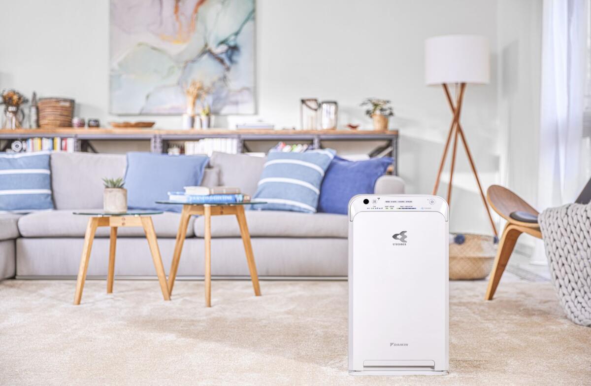 The Daikin MC55VBFVM stands out with its sleek, minimalistic design. Its slender silhouette won't dominate your room; instead, it gracefully blends into any decor style.