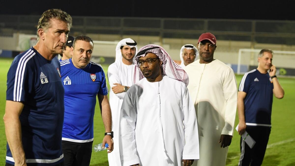 New UAE coach Bauza meets few of his wards