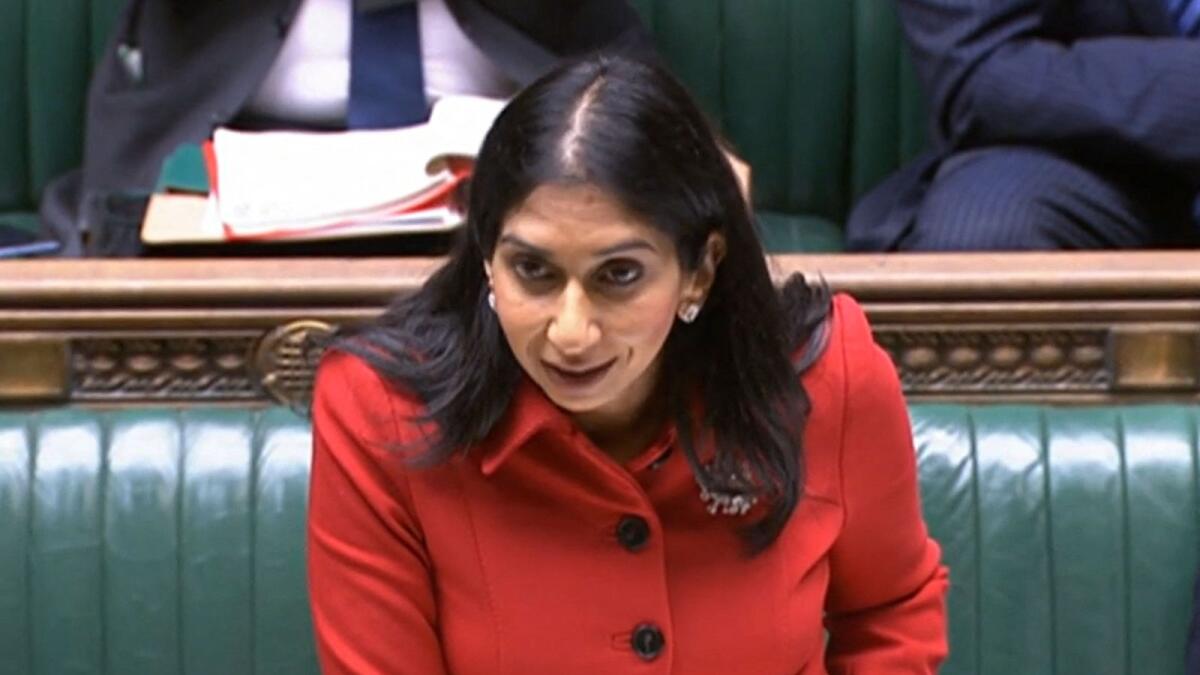 Britain's Home Secretary Suella Braverman says: 'We have seen an unprecedented rise in the number of student dependents being brought into the country with visas.' — AFP