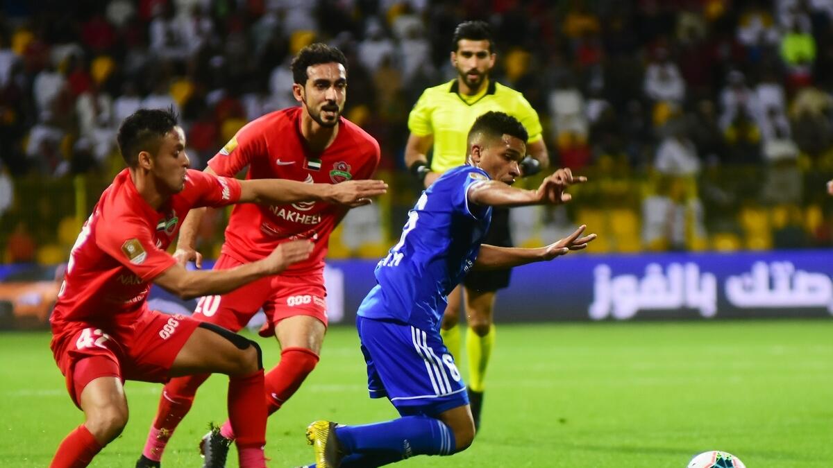Here are the top highlights from match between Al Nasr and  Shabab Al Ahli on Friday.